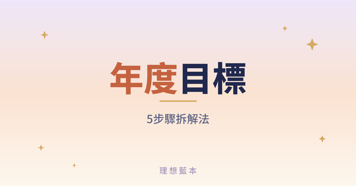 年度目標 5步驟拆解法